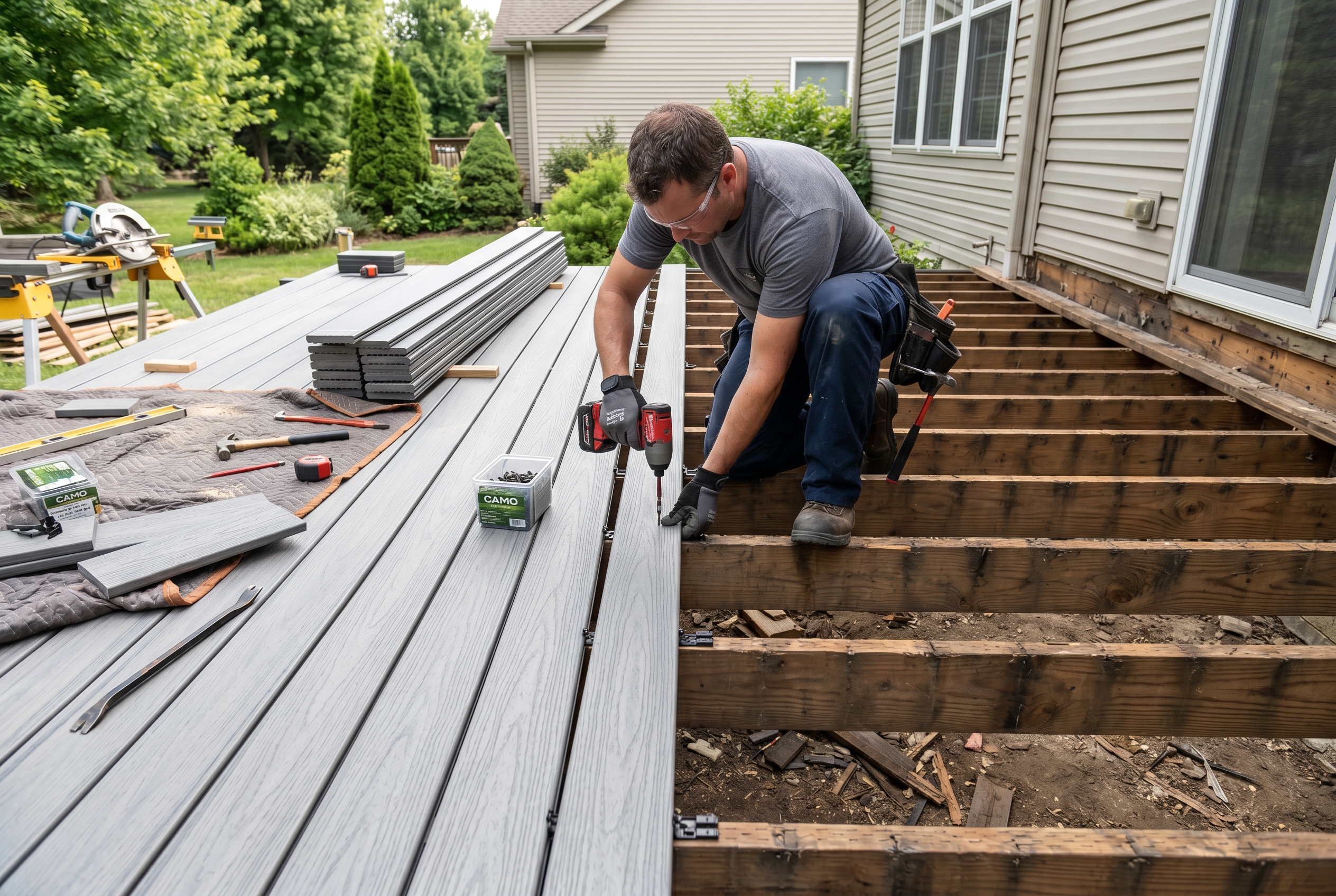 Deck renovation Chester County PA — decking replacement, railing upgrades, structural repairs