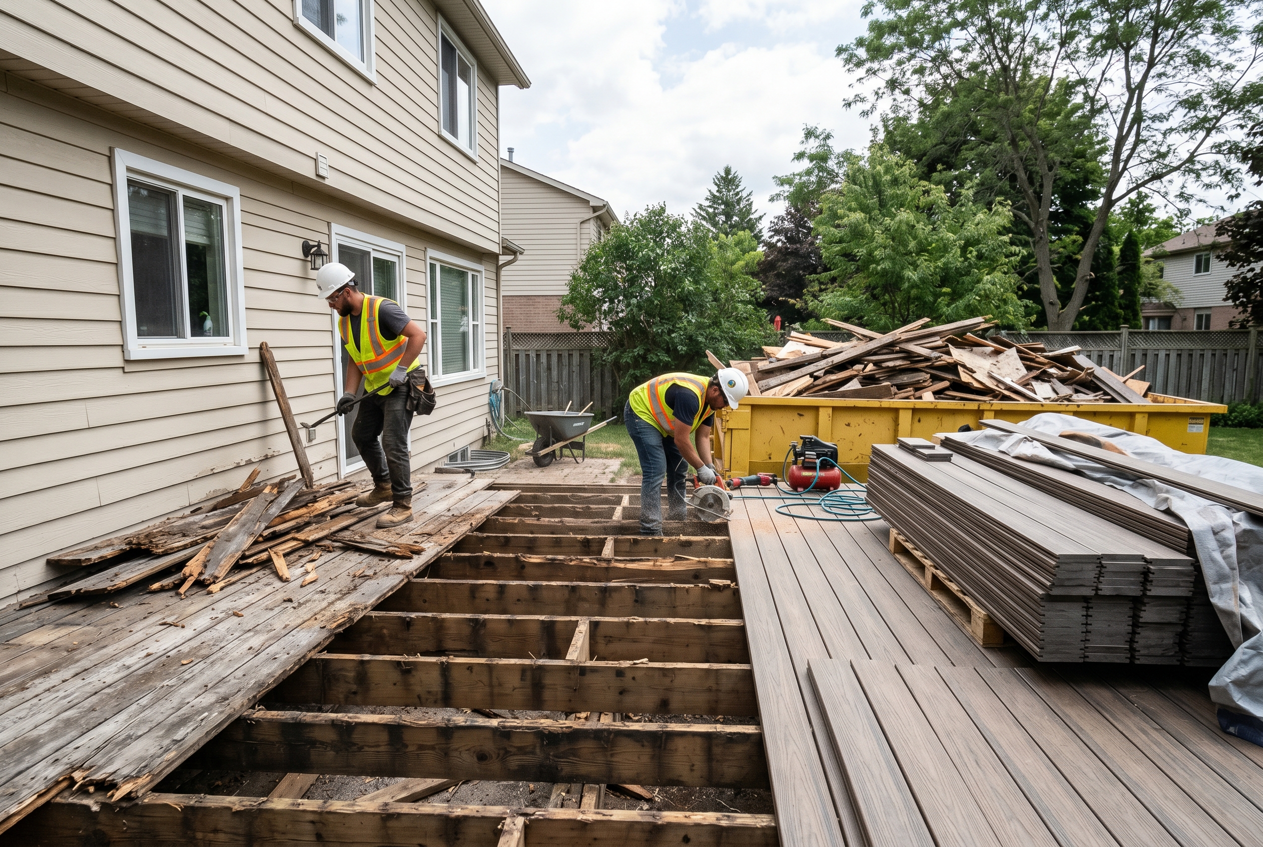Deck replacement Chester County PA — full deck tear-down and rebuild