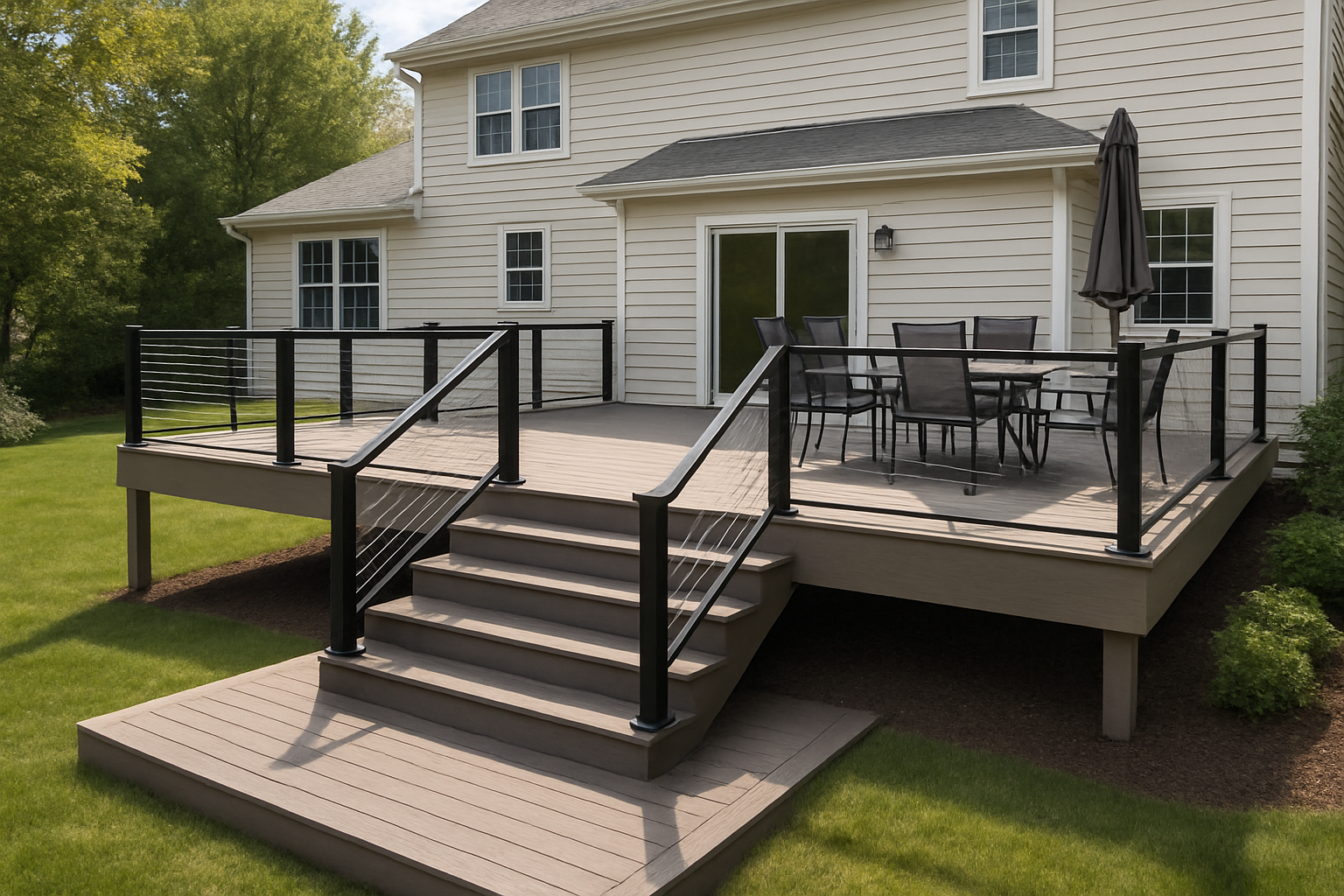 Multi-level deck builder Chester County PA — custom two-tier and three-tier decks
